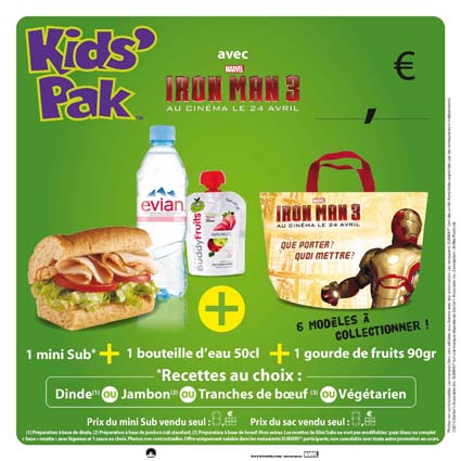 KIDS’PAK™ : le 1er menu enfant signé SUBWAY® France, en partenariat avec Disney
