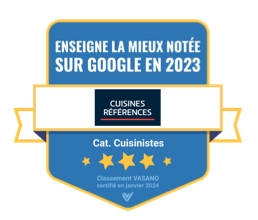 Franchise Cuisines Références :  Lauréat du prix de l'enseigne la mieux notée sur Google en 2023, dans la catégorie Cuisinistes