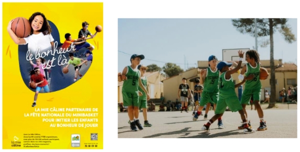 Franchise La Mie Câline partenaire des 30 ans de la fête nationale du minibasket pour le bonheur de plus de 75 000 enfants 