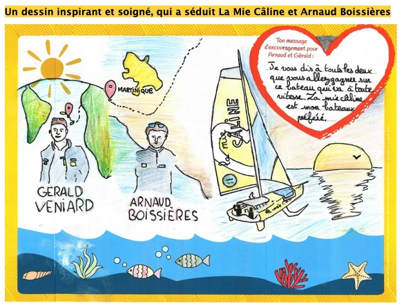 Franchise La Mie Câline : le skipper de La Mie Câline Arnaud Boissières rend visite aux élèves de l’école de Saint Symphorien à Versailles