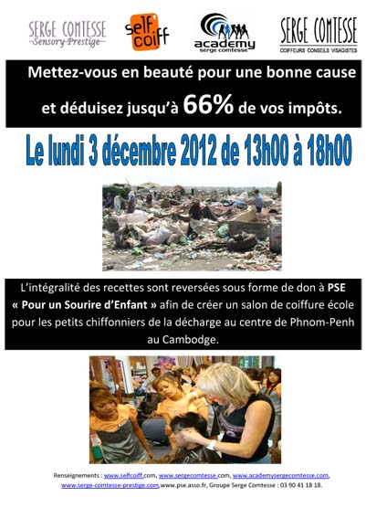 Le Groupe Serge Comtesse Opération en faveur de l'association Pour Un Sourire d’Enfant le 3 décembre 2012